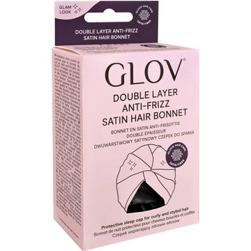 Double Layer Satin Bonnet - Black