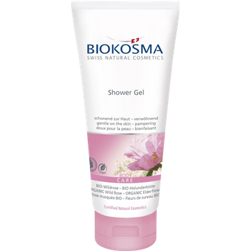 Gel Doccia Avvolgente Rosa Bio e Fiori di Sambuco Bio