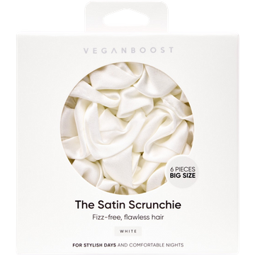 Scrunchie in Raso, Grandi - Bianco