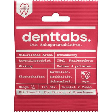 Dentifricio in Pastiglie Gusto Fragola con Fluoro