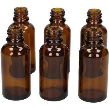 Set Bottigliette Vuote in Vetro Marrone