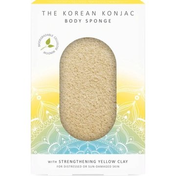Mandala Konjac Body Sponge Yellow Clay