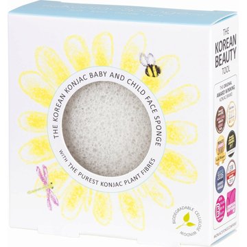 Slim Round White Pure Baby Sponge
