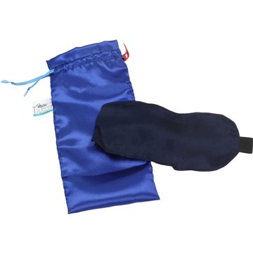Mascherina Occhi in Seta al 100% - blu