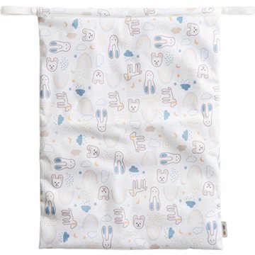 Wet Bag, large - White Teddy