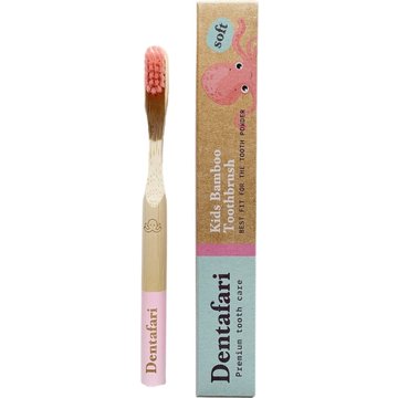 Kids Bamboo Toothbrush - rosa