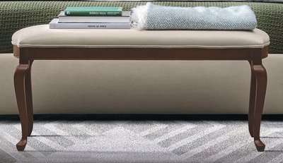 View Verdi italian bench - padded - walnut - french style