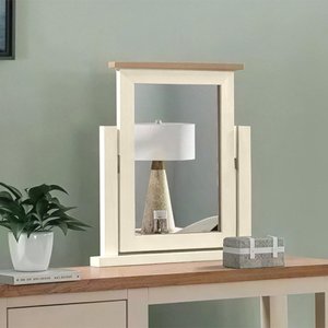 View Lundy dressing mirror - ivory painted