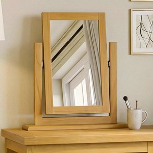 View Churchill mirror - vanity - waxed pine