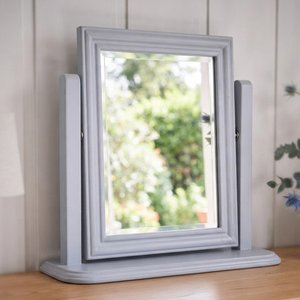 View Chantilly vanity mirror - grey painted - wood