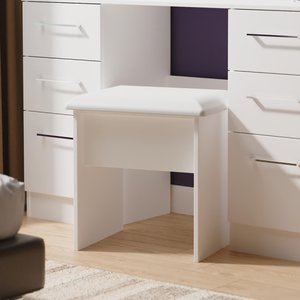 View Worcester dressing stool - padded - white