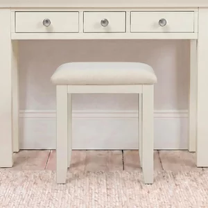 View Paisley dressing stool - cream painted