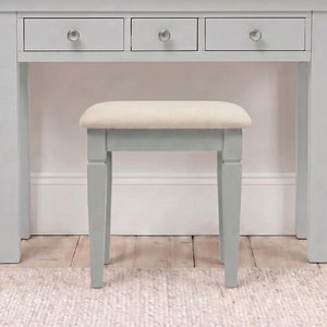View Paisley dressing stool - grey painted