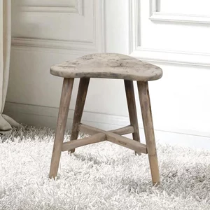 View Unique one of a kind - milking stool - rustic natural - solid wood