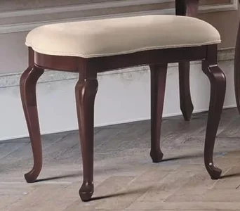 View Verdi italian dressing stool - padded - walnut - french style