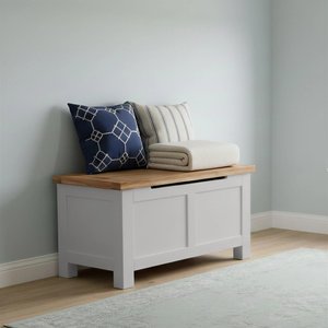 View Lundy blanket box - grey painted