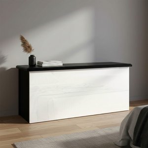 View Knightsbridge blanket box - white gloss and black