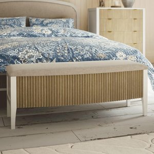 View Abbeydale storage blanket box - soft natural painted and fabric