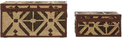 View Aztec storage trunks - set of 2 - brown View Aztec storage trunks - set of 2 - brown