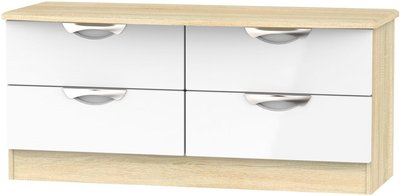 View Camden bed box - white gloss and oak
