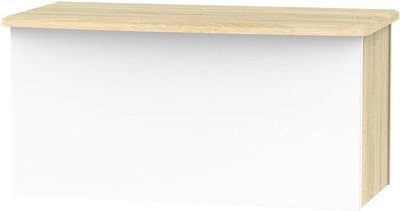View Camden blanket box - white gloss and oak