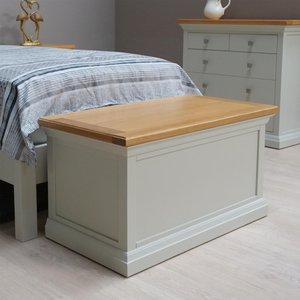 View Cotswold blanket box - oak and painted