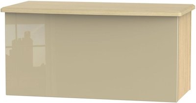 View Knightsbridge blanket box - mushroom and light oak