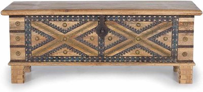 View Niedere storage trunk - natural - mango wood