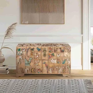 View Safari storage trunk - mango wood