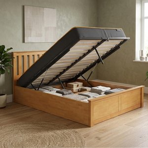 View Phoenix ottoman storage bed - 4ft 6in double - oak View Phoenix ottoman storage bed - 4ft 6in double - oak
