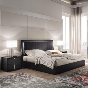 View Etna bed - 5ft king size - black pine eco veneer