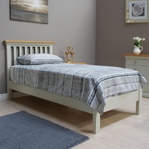 View Cotswold bed - slatted - oak and painted - sizes available