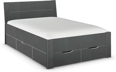 View Aditio bed - high gloss grey - 4ft 6in double