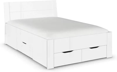 View Aditio bed - high gloss white - 4ft 6in double