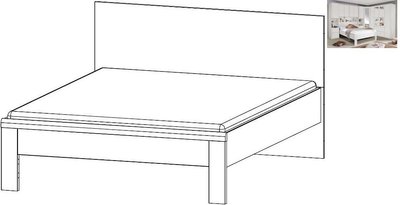 View Rivera bed - white - 4ft 6in double