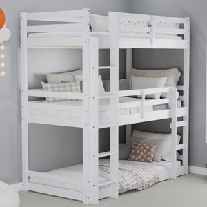 View Tressa kids triple bunk bed - white