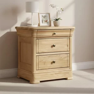 View Moreno bedside cabinet - 3 drawer - oak