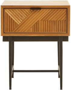View Jakara bedside table - 1 drawer - square - natural wood