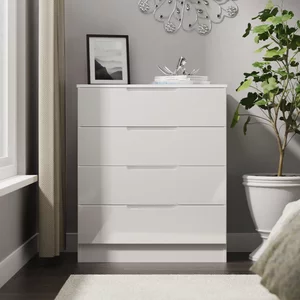 View Milan chest - 4 drawer - white gloss