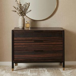 View Bali chest - 3 drawer - dark ebony veneer