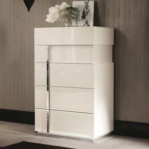 View Canova chest - 5 drawer - white gloss