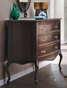 View Verdi italian chest - 3 drawer - walnut - french style