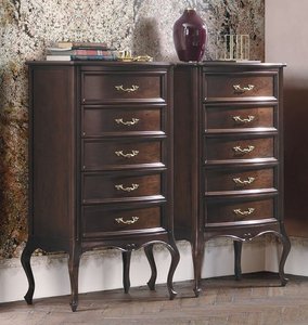 View Verdi italian chest - 5 drawer - midi - walnut - french style