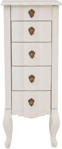 View Loire chest - 5 drawer - narrow - white