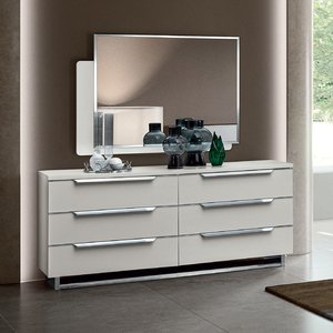 View Kimera italian chest - 6 drawer - wide - white