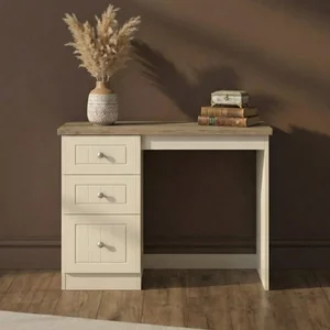 View Vienna dressing table - 3 drawer - single - cream