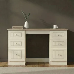 View Vienna dressing table - 6 drawer - double - cream