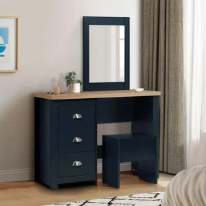 View Highgate dressing set - 3 drawer - navy blue painted