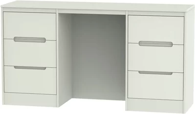 View Monaco dressing table - double - 6 drawer - cashmere matt