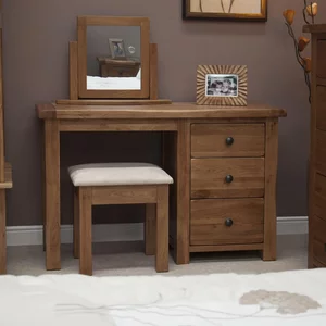 View Rustic oak dressing set - 3 drawer - oak